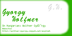 gyorgy wolfner business card